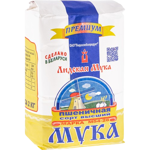 Мука пшеничная «Лидская» в/с 2 кг