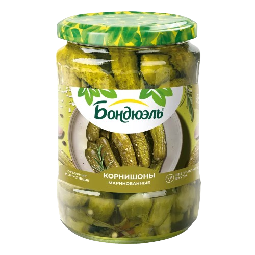Огурцы маринованные «Бондюэль» 530 г